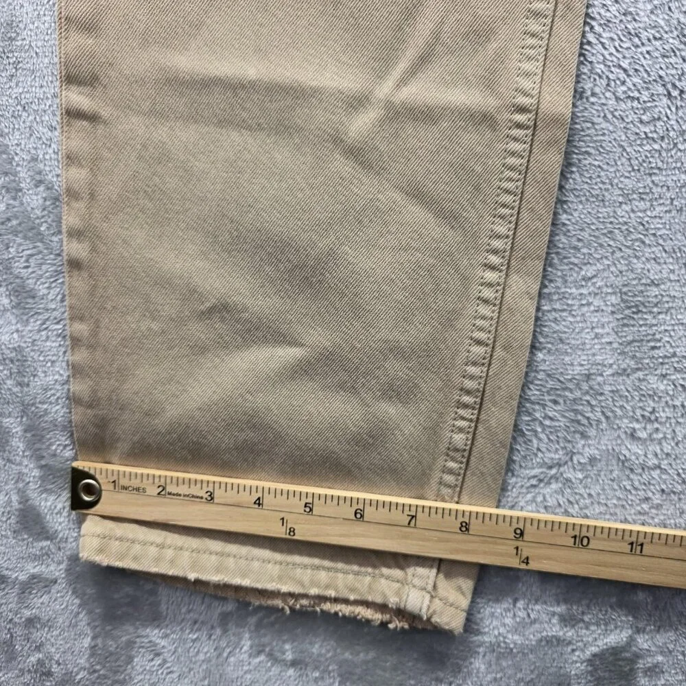 Vintage Levis 501 Jeans Mens 34x30 Khaki Button Fly Straight Made USA 501-0697